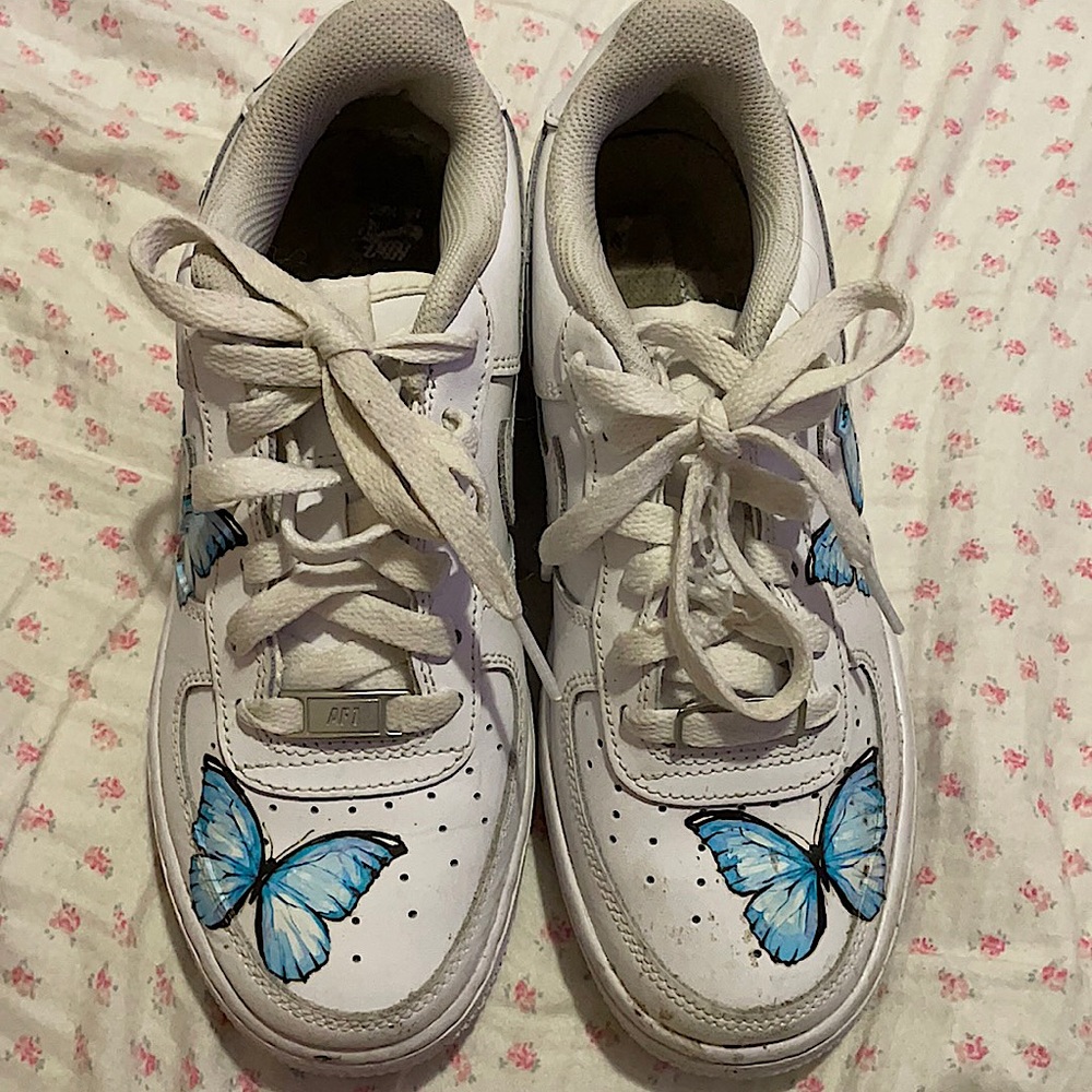 nike af1s with butterflies on them!